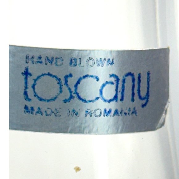 Toscany Hand Blown Glass Decanter w/ Stopper Large 16" Made in Romania EUC - Picture 6 of 7